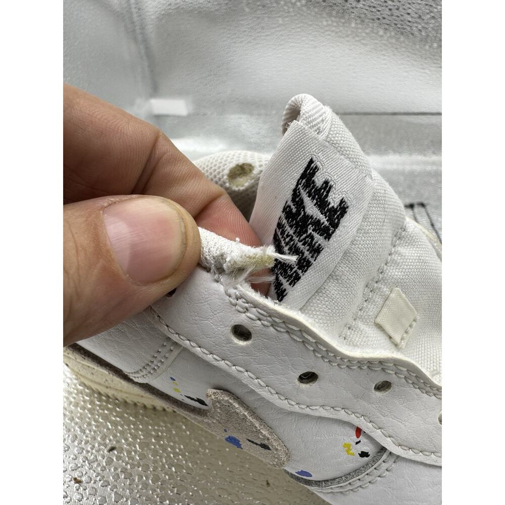nike air force 1 lv 8 3 gs low paint splatter dj2598-100 size 7y No Laces #2 - Picture 5 of 9